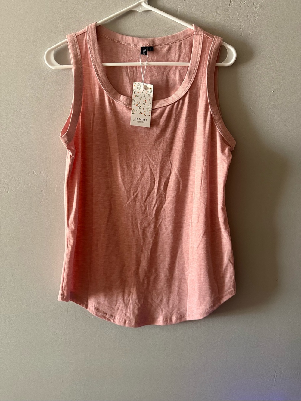 Light Pink Scoop Neck Tank Top